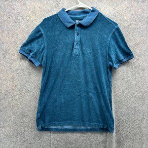 Villebrequin Polo Shirt Mens Small Blue Preppy Dress Microfiber Casual Luxury